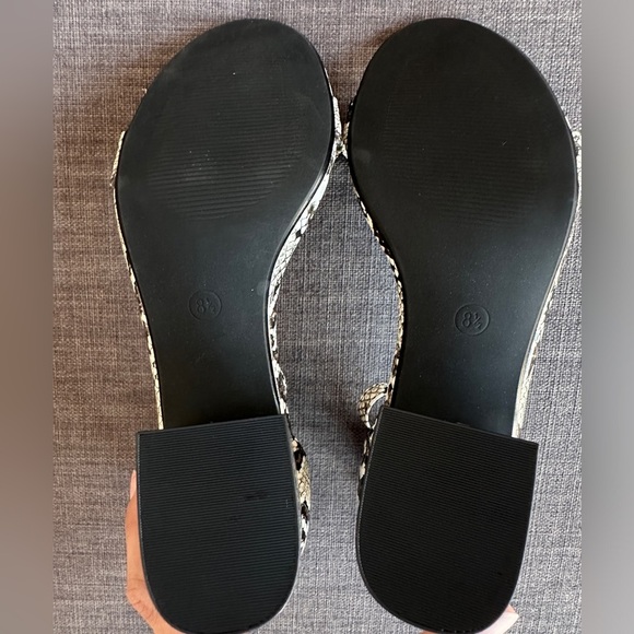 Animal Print Ankle Strap Sandals | Low Block Heel | Snake Print Detail - Picture 4 of 6